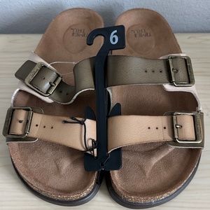 Time And Tru Two Strap Slide Sandal Us Size 6 New Without Box